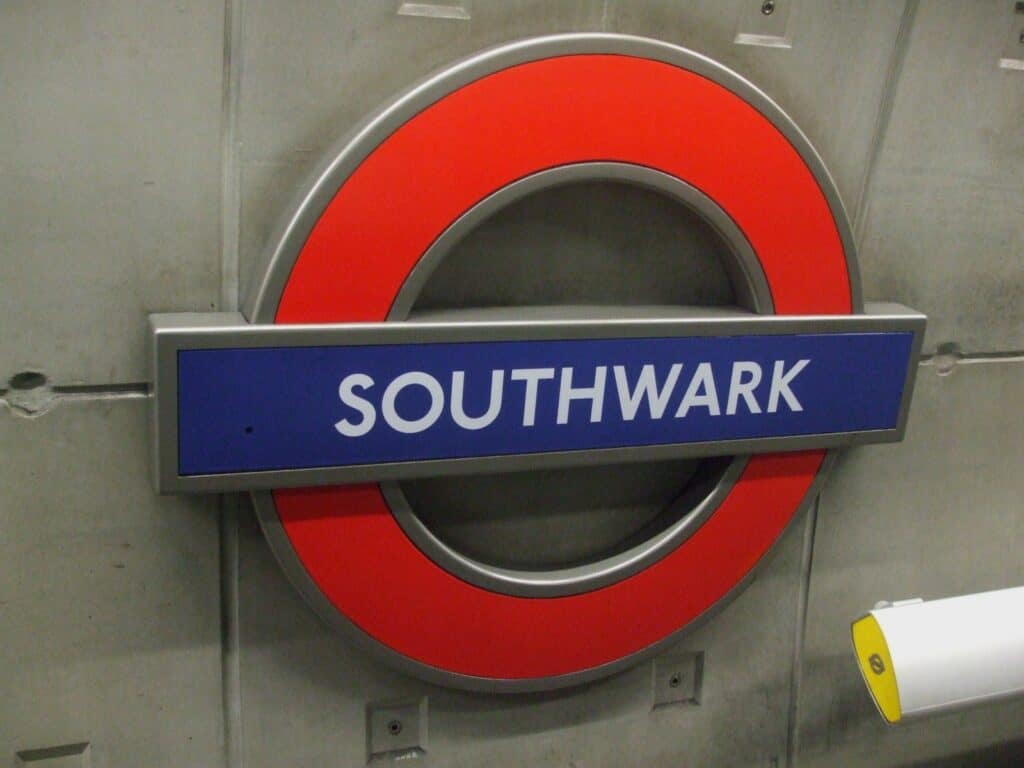 Southwark Tube Sign