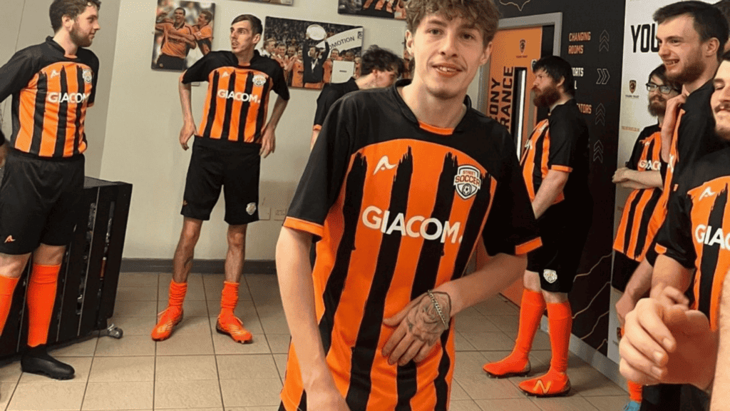 Hull City's Tigers Trust team sporting their new boots